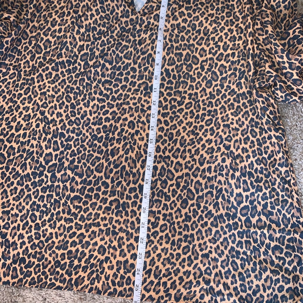Vintage | Deadstock Leopard Bell Sleeve Blouse - Picture 6 of 6